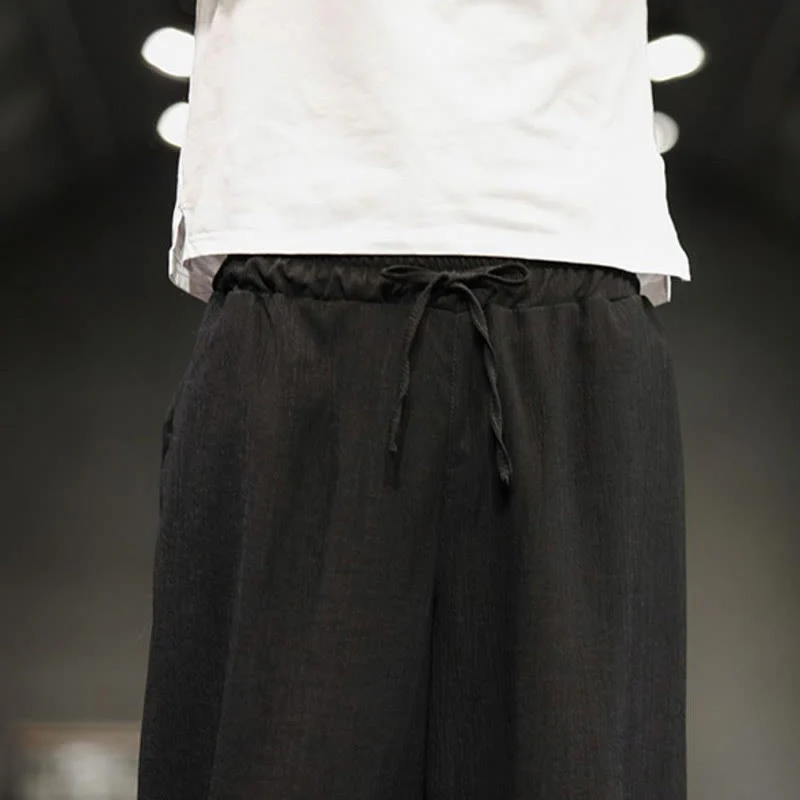 Pantaloni corti da uomo Buddha Stones Summer Solid con tasche - Image 33