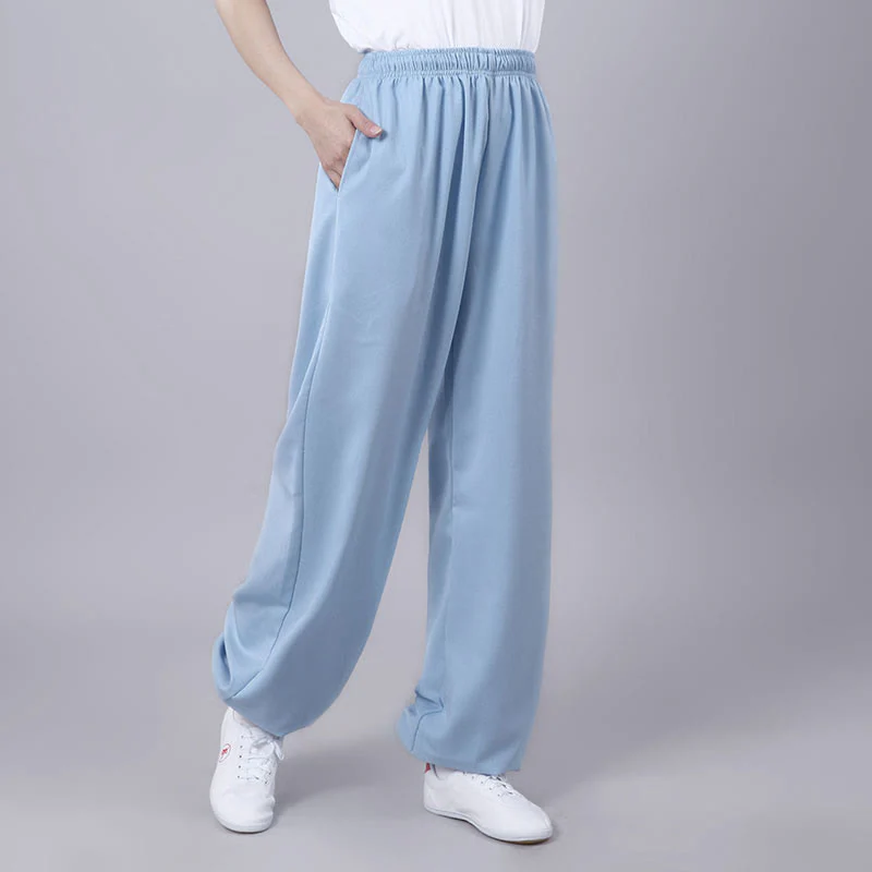 Pantaloni da allenamento in Buddha Stones e lino traspirante con tasche, unisex, estivi, elastici in vita, per Tai Chi e Qigong - Image 23