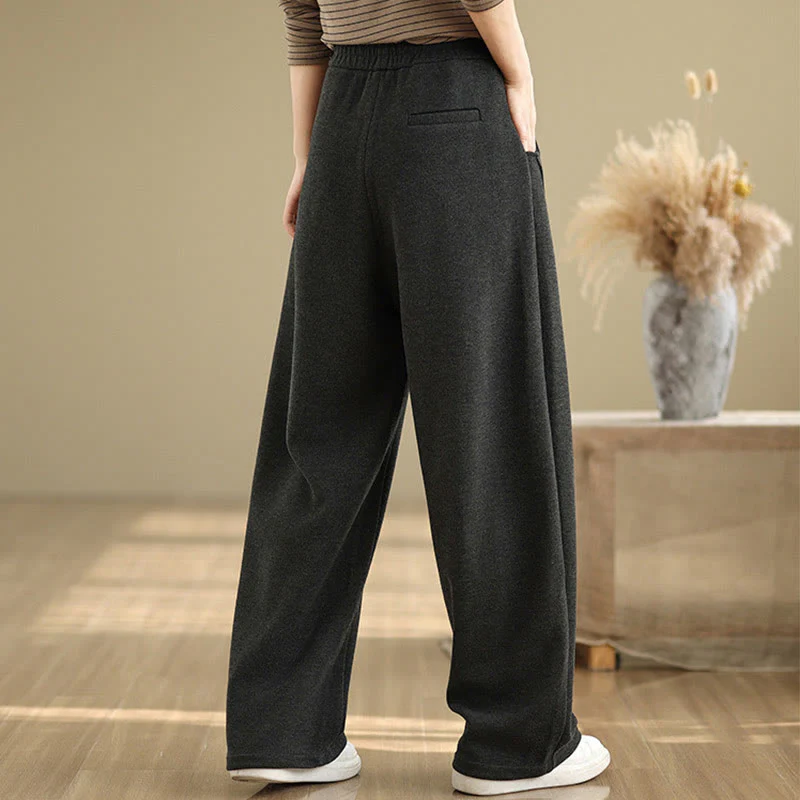 Pantaloni da donna casual in poliestere con gamba dritta e tasche , Buddha Stones - Image 3