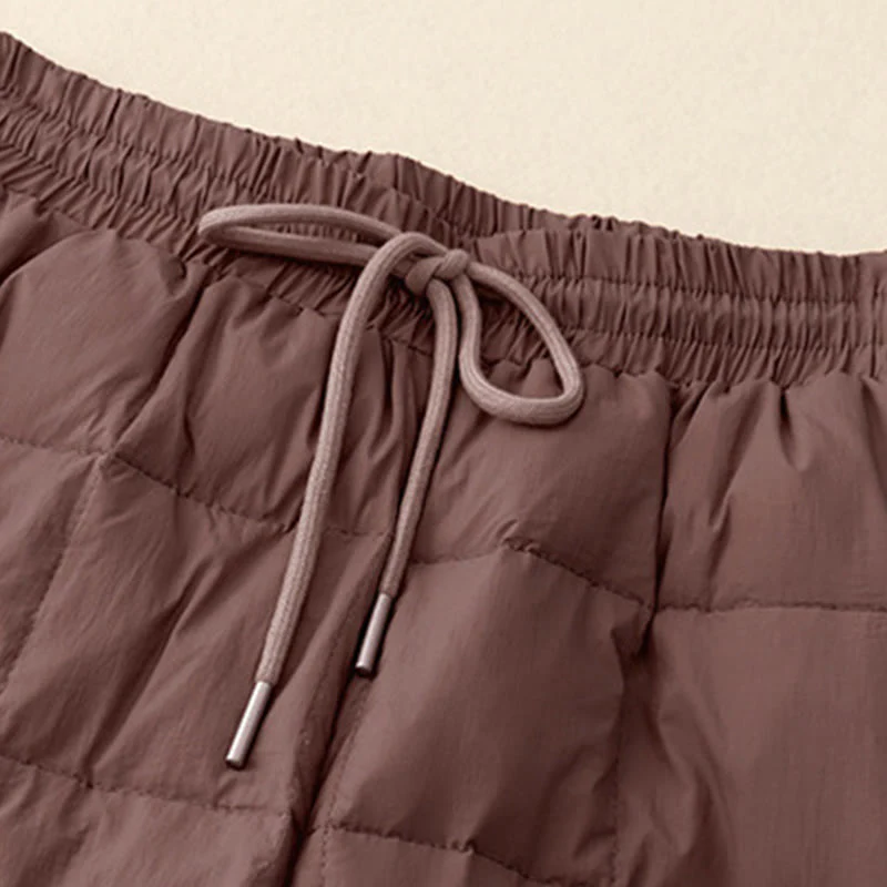 Pantaloni da donna in cotone con apertura sulle gambe e coulisse invernali Buddha Stones con tasche - Image 11