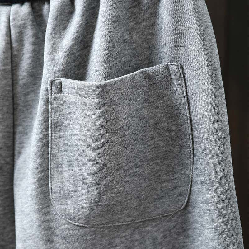 Pantaloni da donna in cotone con tasche e tinta unita Buddha Stones Fall - Image 10