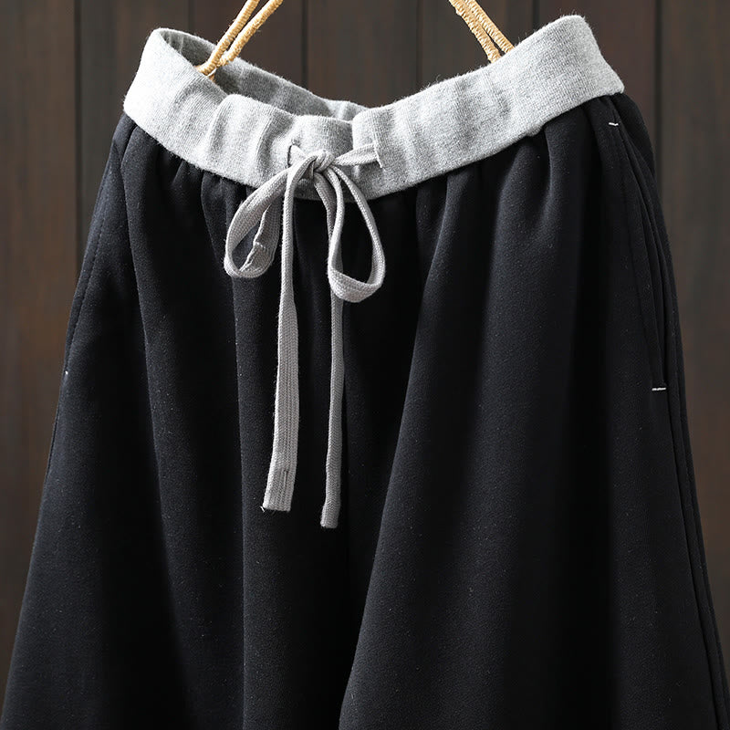 Pantaloni da donna in cotone con tasche e tinta unita Buddha Stones Fall - Image 16
