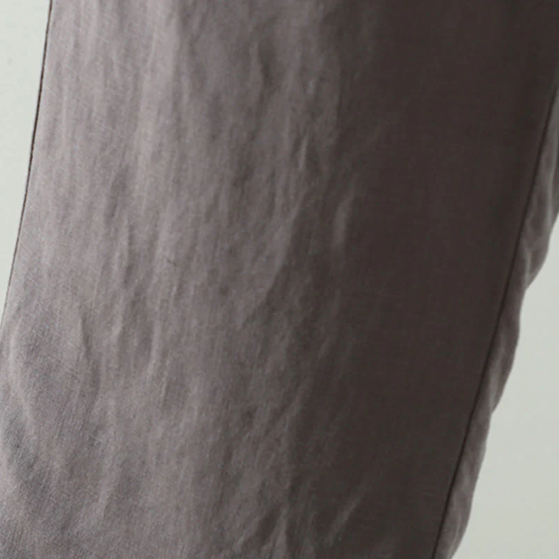 Pantaloni da donna in cotone e lino con coulisse a contrasto, modello Buddha Stones, con tasche e gamba larga - Image 22