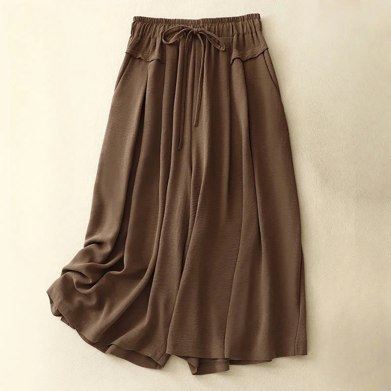 Pantaloni larghi da donna con coulisse, modello Buddha Stones, casual, etnici, semplici, con tasche