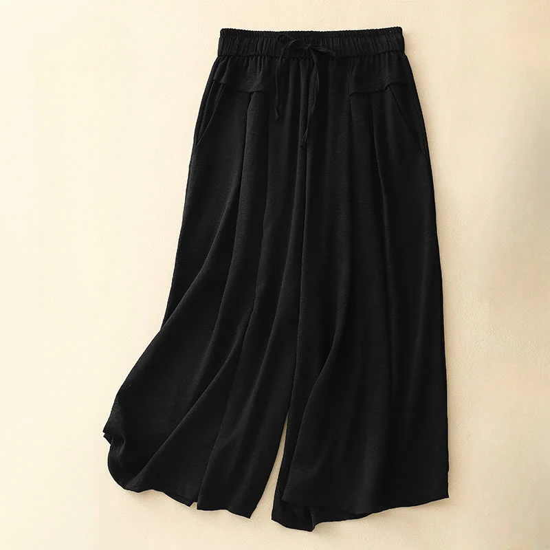 Pantaloni larghi da donna con coulisse, modello Buddha Stones, casual, etnici, semplici, con tasche - Image 10