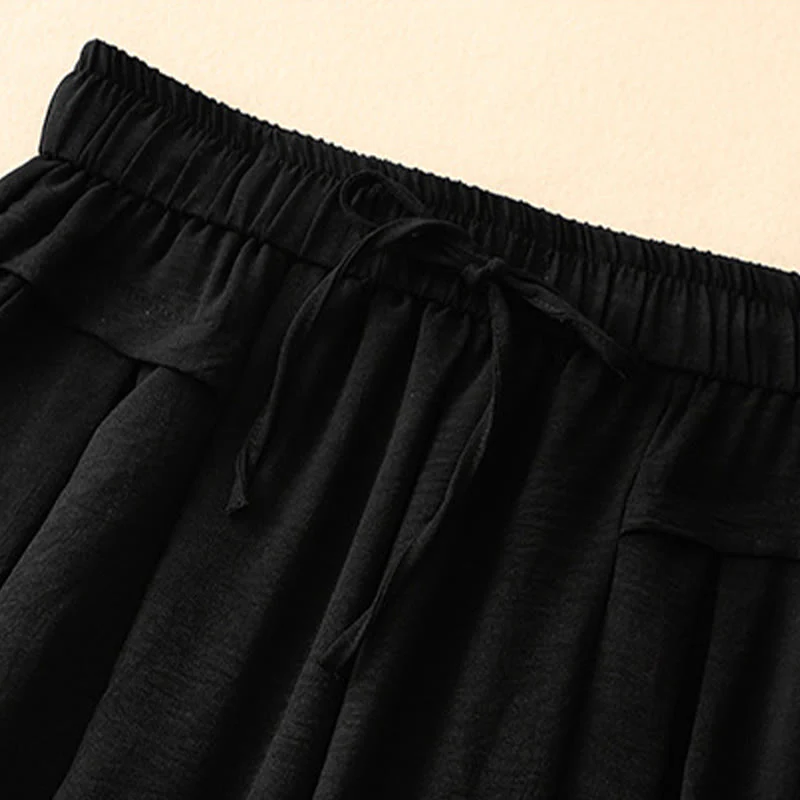 Pantaloni larghi da donna con coulisse, modello Buddha Stones, casual, etnici, semplici, con tasche - Image 11