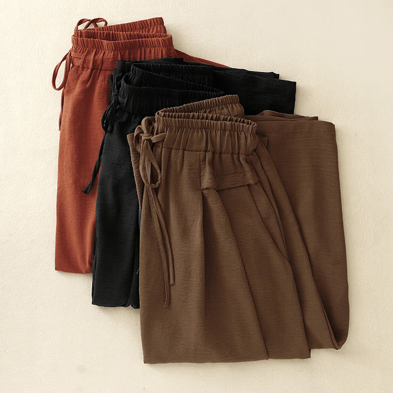 Pantaloni larghi da donna con coulisse, modello Buddha Stones, casual, etnici, semplici, con tasche - Image 20
