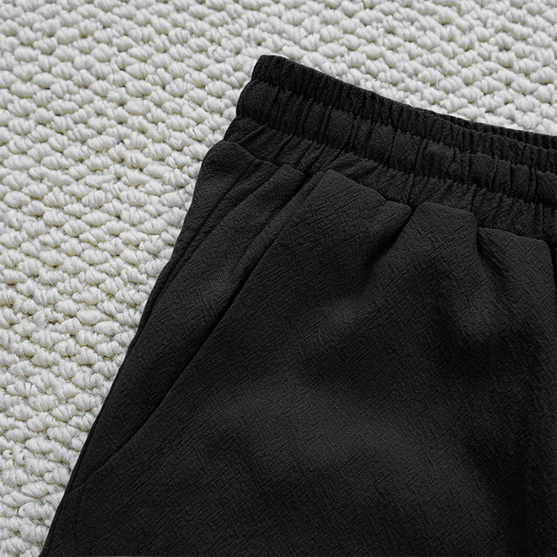 Pantaloni da donna in lino e cotone con tasche, modello Buddha Stones Summer, tinta unita, con cuciture - Image 11
