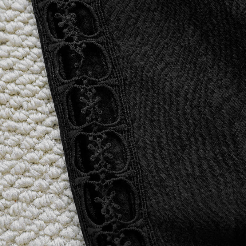 Pantaloni da donna in lino e cotone con tasche, modello Buddha Stones Summer, tinta unita, con cuciture - Image 13