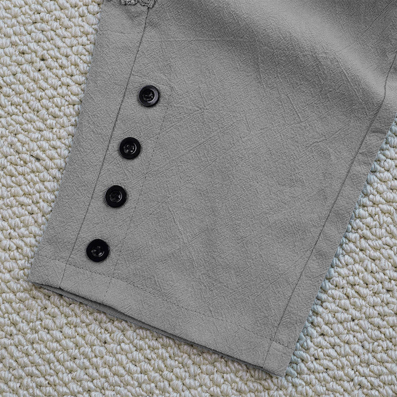 Pantaloni da donna in lino e cotone con tasche, modello Buddha Stones Summer, tinta unita, con cuciture - Image 21