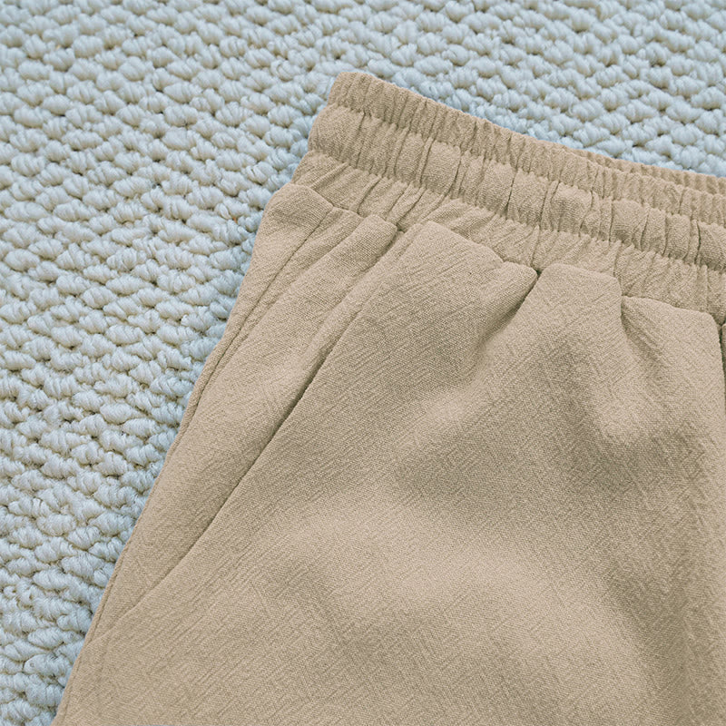 Pantaloni da donna in lino e cotone con tasche, modello Buddha Stones Summer, tinta unita, con cuciture - Image 27