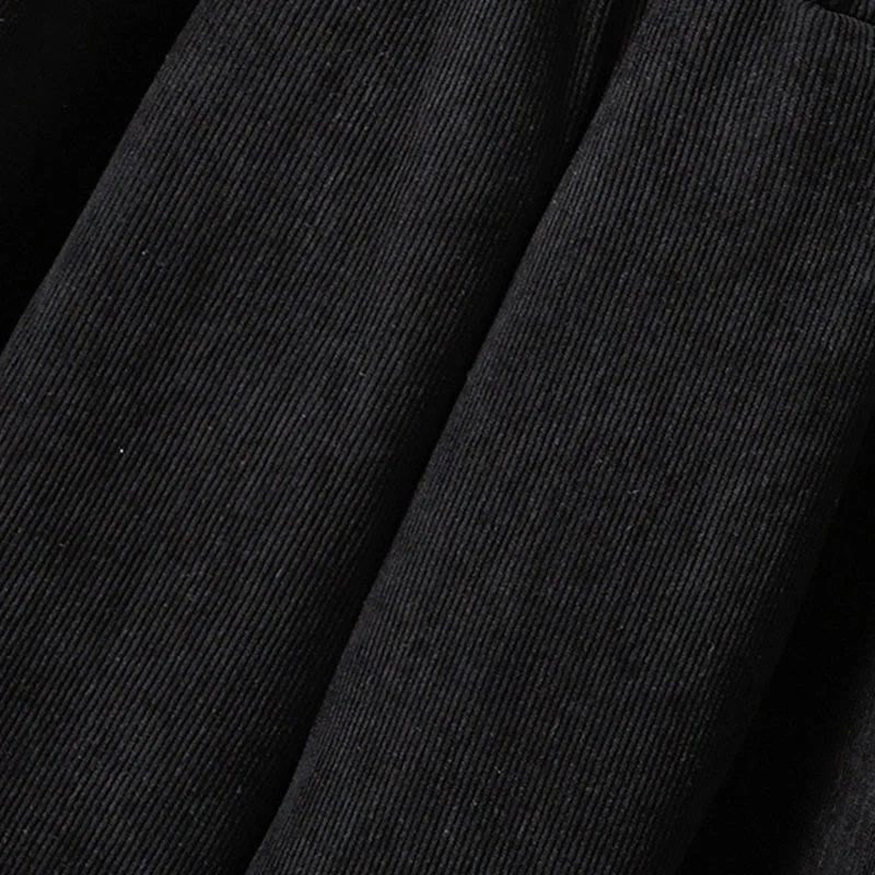 Pantaloni da donna in velluto a coste con gamba larga, elastico in vita e patchwork a quadri, lunghezza caviglia , Buddha Stones - Image 17