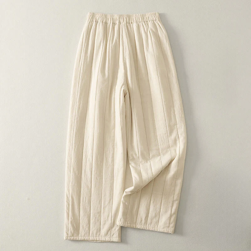 Pantaloni da donna spessi in cotone e poliestere con tasche Buddha Stones - Image 2