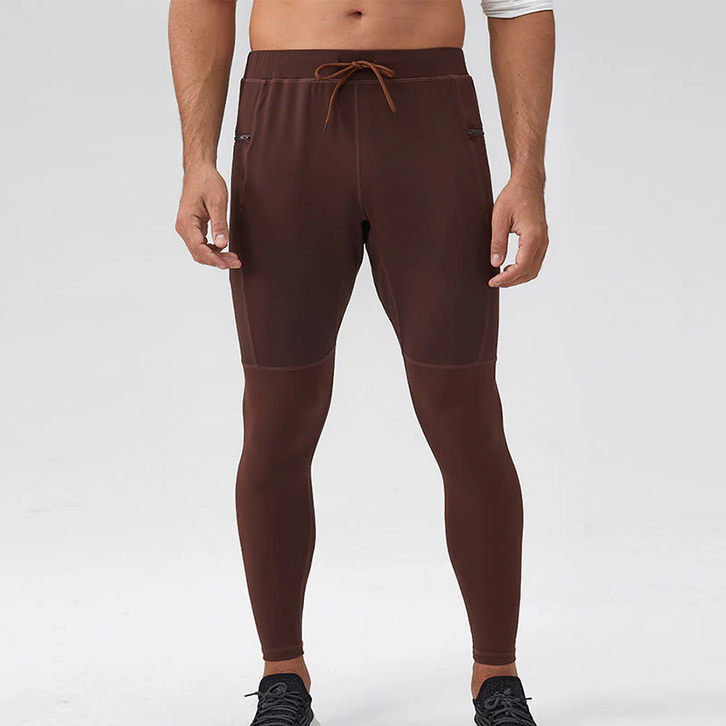 Pantaloni da uomo Buddha Stones a vita alta, traspiranti, ad asciugatura rapida, con tasca con cerniera