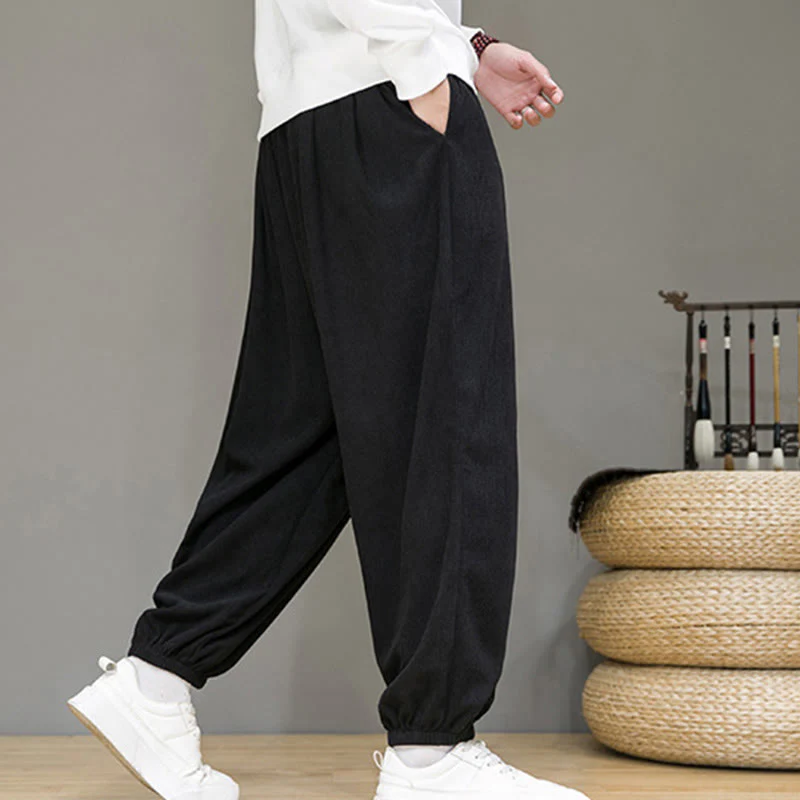 Pantaloni da uomo Buddha Stones Commute Plain, con fodera in pile termico e tasche, alla caviglia - Image 13