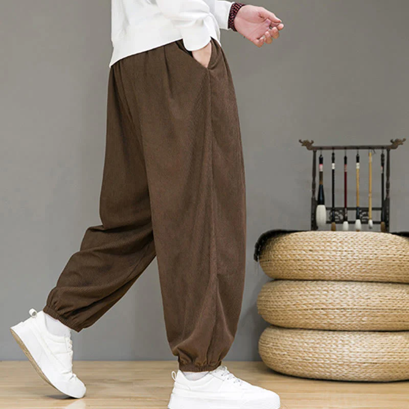 Pantaloni da uomo Buddha Stones Commute Plain, con fodera in pile termico e tasche, alla caviglia - Image 20