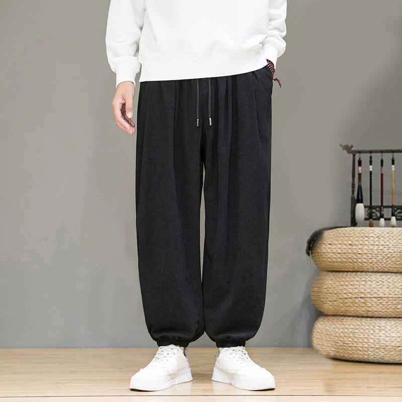 Pantaloni da uomo Buddha Stones Commute Plain, con fodera in pile termico e tasche, alla caviglia - Image 9