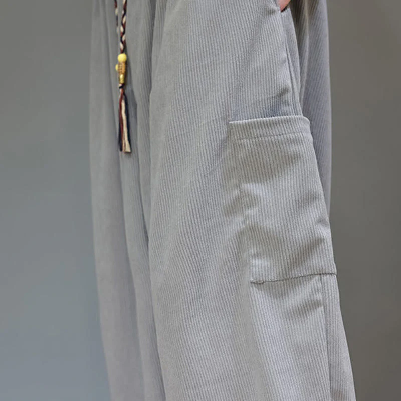 Pantaloni da uomo in cotone alla caviglia con tasche, tinta unita, modello Buddha Stones Spring - Image 19
