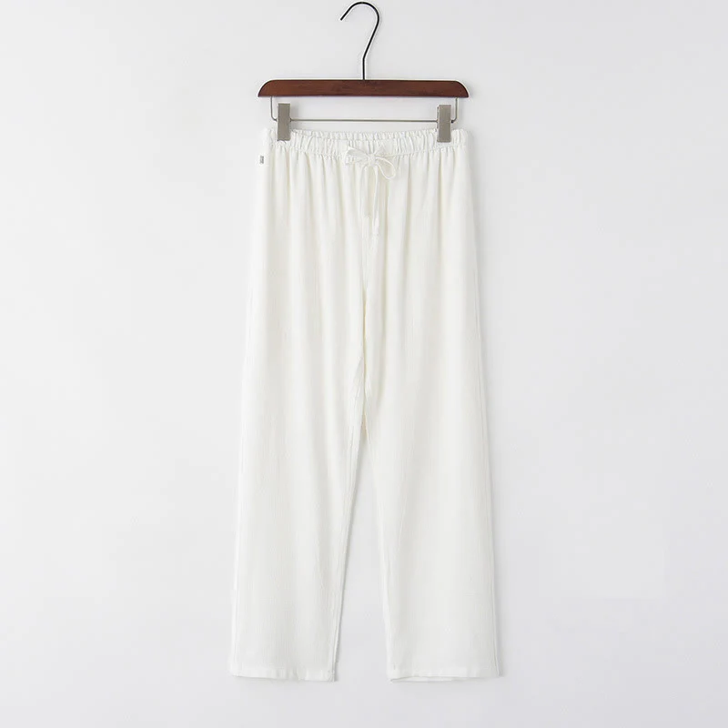 Pantaloni da uomo in lino con coulisse e tasche , Buddha Stones, primavera estate - Image 2