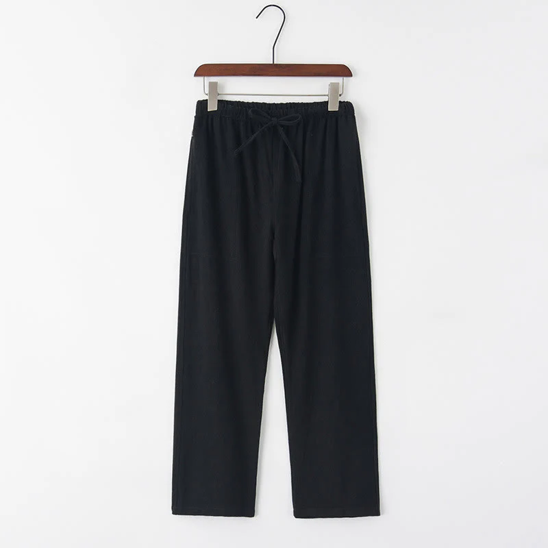 Pantaloni da uomo in lino con coulisse e tasche , Buddha Stones, primavera estate - Image 4