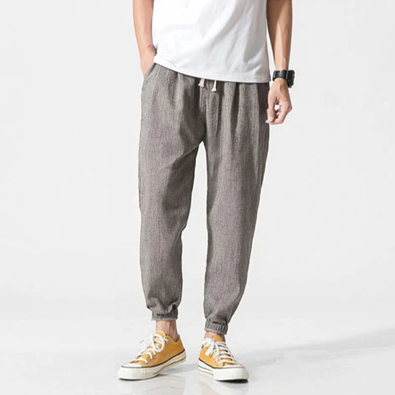 Pantaloni da uomo con tasche e coulisse semplici con motivo Buddha Stones - Image 13
