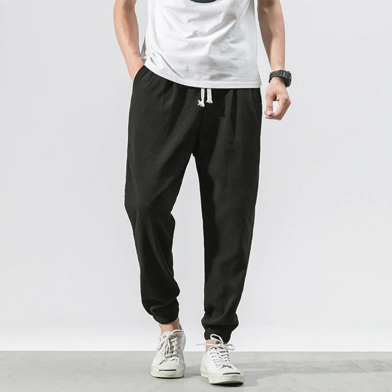 Pantaloni da uomo con tasche e coulisse semplici con motivo Buddha Stones - Image 14