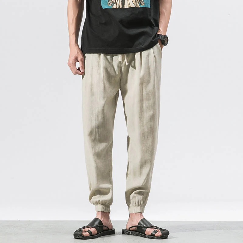 Pantaloni da uomo con tasche e coulisse semplici con motivo Buddha Stones - Image 16