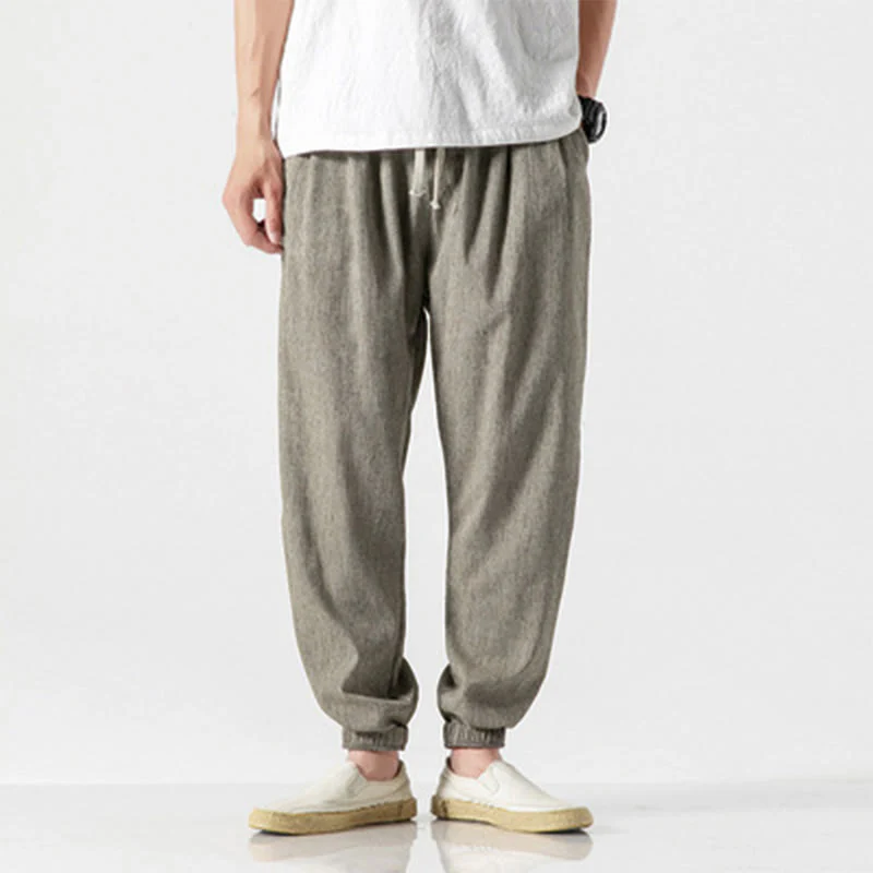 Pantaloni da uomo con tasche e coulisse semplici con motivo Buddha Stones - Image 19