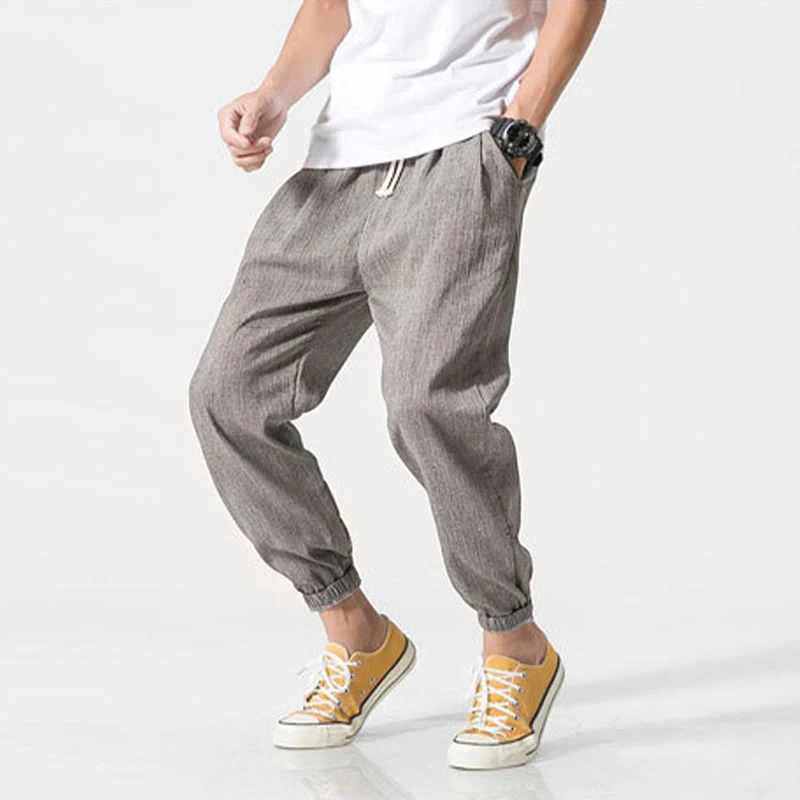 Pantaloni da uomo con tasche e coulisse semplici con motivo Buddha Stones - Image 3