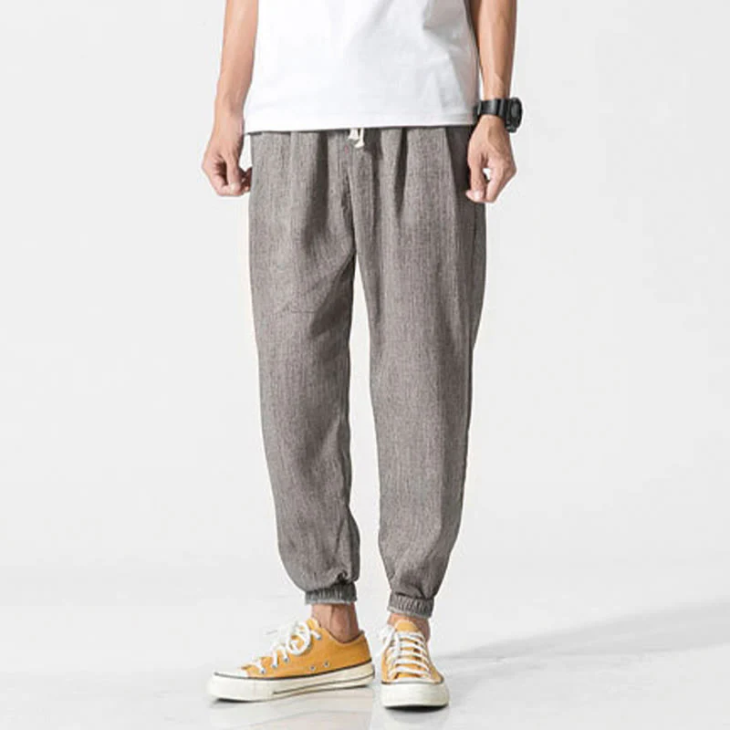Pantaloni da uomo con tasche e coulisse semplici con motivo Buddha Stones - Image 5