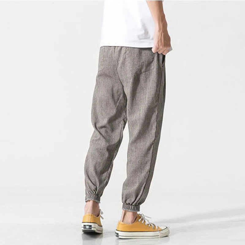 Pantaloni da uomo con tasche e coulisse semplici con motivo Buddha Stones - Image 6