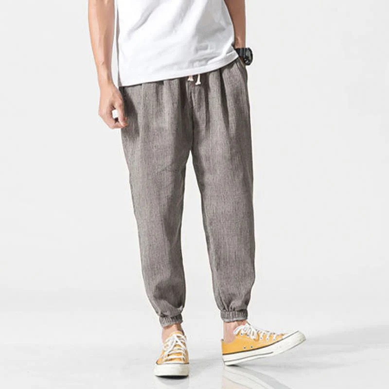 Pantaloni da uomo con tasche e coulisse semplici con motivo Buddha Stones - Image 9