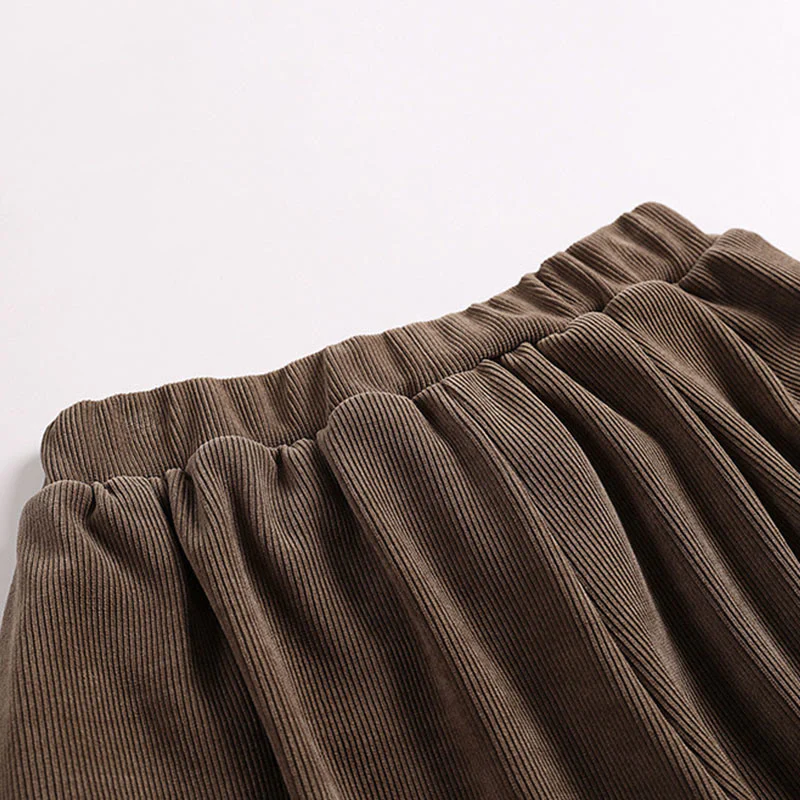 Pantaloni da uomo in velluto a coste di cotone con lacci e tasche, modello harem, tinta unita, invernali , Buddha Stones - Image 7