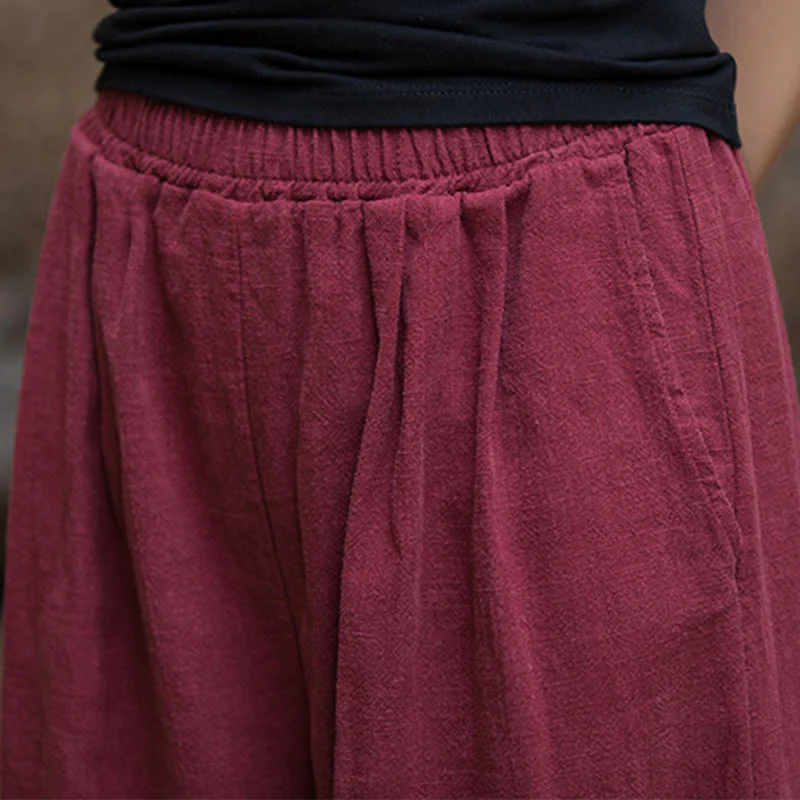 Pantaloni da yoga casual da donna con tasche e gamba larga retrò Buddha Stones - Image 17