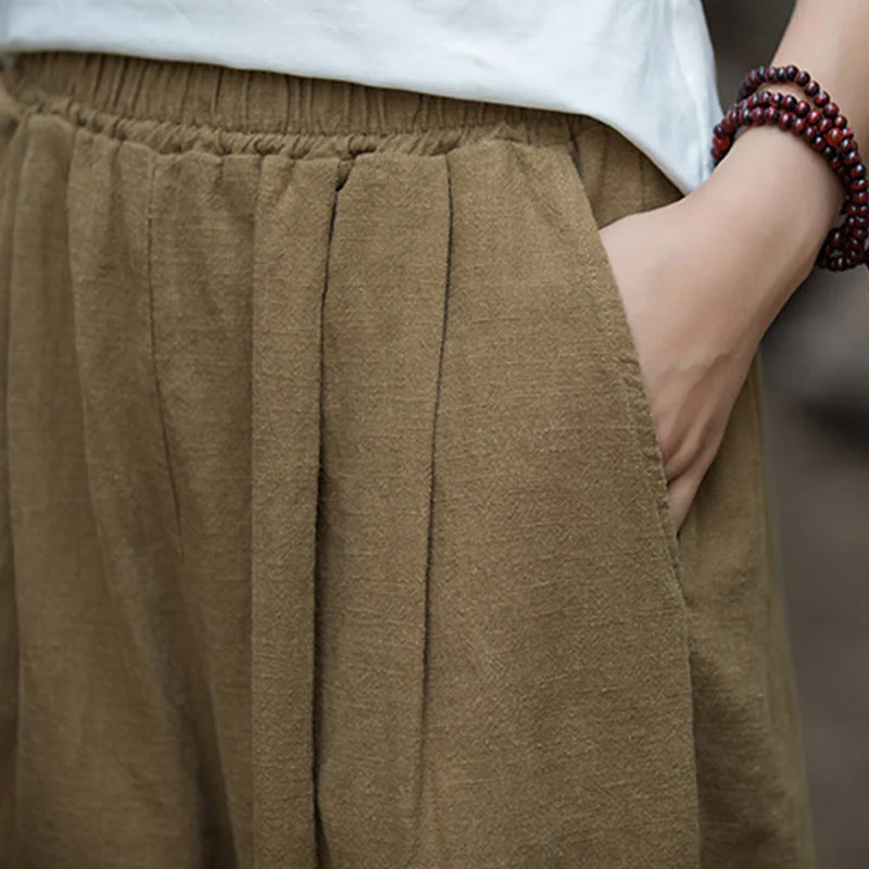 Pantaloni da yoga casual da donna con tasche e gamba larga retrò Buddha Stones - Image 32