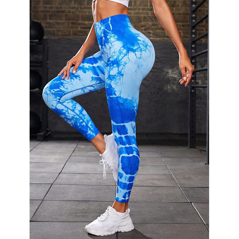 Pantaloni da yoga con stampa tie-dye e pietre Buddha Stones , sportivi, fitness, yoga, leggings a vita alta, pantaloni da yoga da donna - Image 11