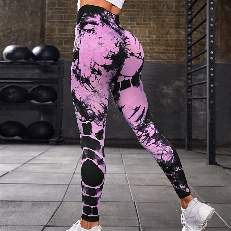 Pantaloni da yoga con stampa tie-dye e pietre Buddha Stones , sportivi, fitness, yoga, leggings a vita alta, pantaloni da yoga da donna - Image 20