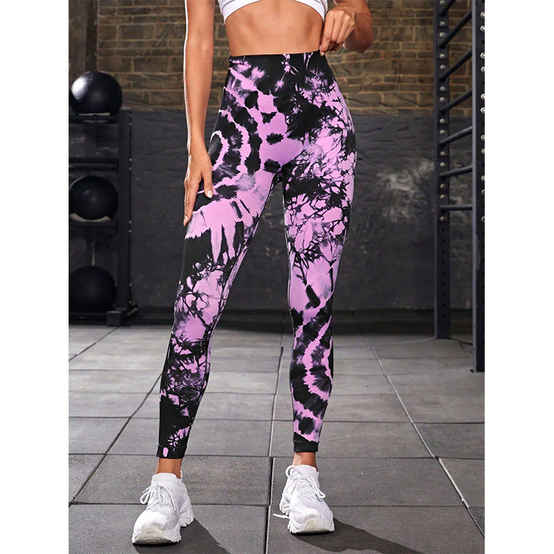 Pantaloni da yoga con stampa tie-dye e pietre Buddha Stones , sportivi, fitness, yoga, leggings a vita alta, pantaloni da yoga da donna - Image 21