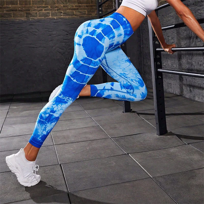 Pantaloni da yoga con stampa tie-dye e pietre Buddha Stones , sportivi, fitness, yoga, leggings a vita alta, pantaloni da yoga da donna - Image 8