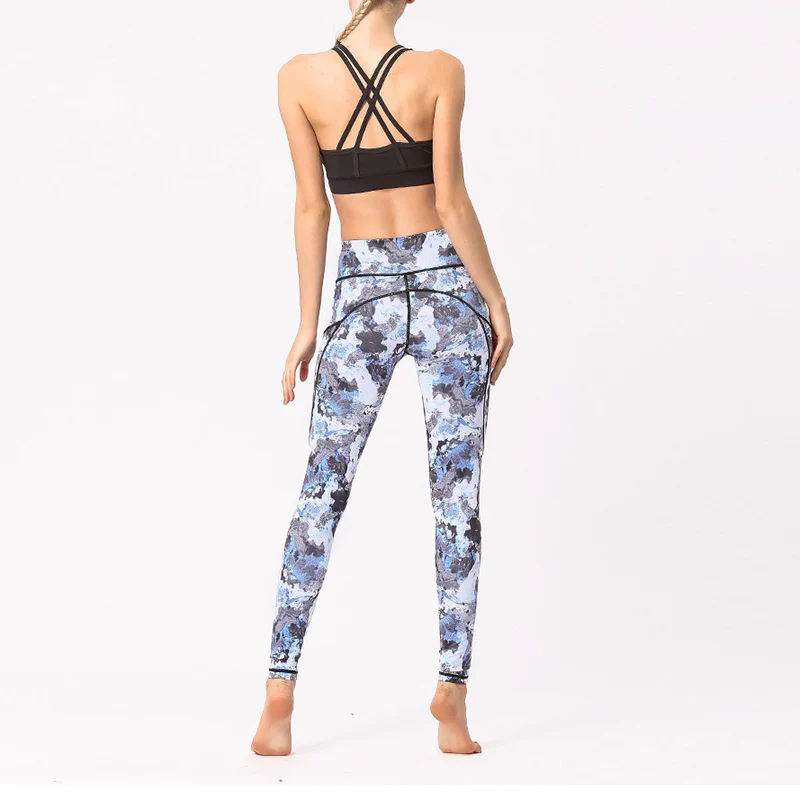 Pantaloni da yoga da donna con stampa colorata Buddha Stones Leggings sportivi da fitness - Image 4