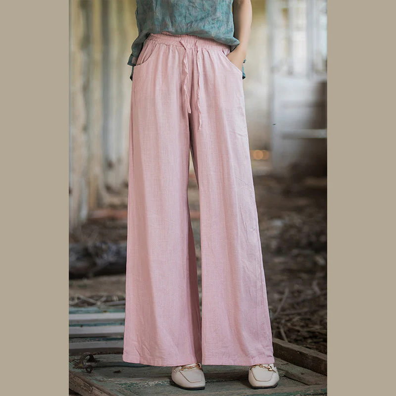 Pantaloni da yoga da donna con tasche e gamba larga, modello Buddha Stones, tinta unita - Image 64