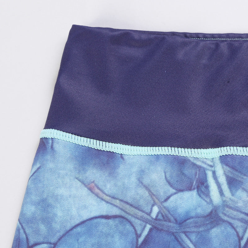 Pantaloni da yoga sportivi da donna con stampa di fiori di loto Buddha Stones - Image 15