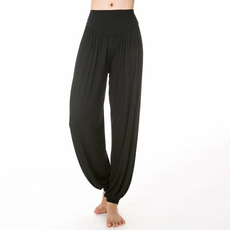 Pantaloni harem da danza yoga in modal tinta unita Buddha Stones - Image 6