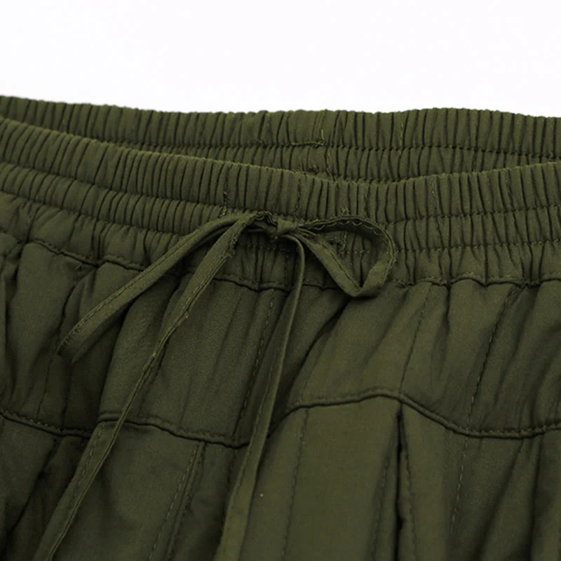 Pantaloni harem da donna in cotone con tasche e design a tinta unita invernale Buddha Stones - Image 22