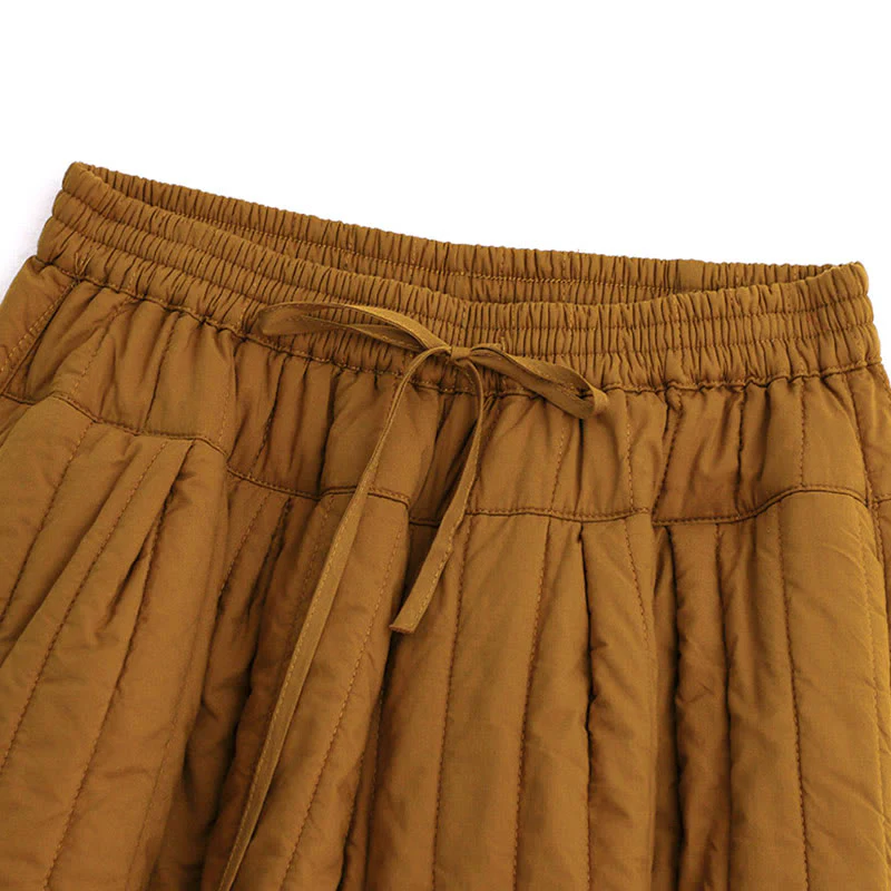 Pantaloni harem da donna in cotone con tasche e design a tinta unita invernale Buddha Stones - Image 30