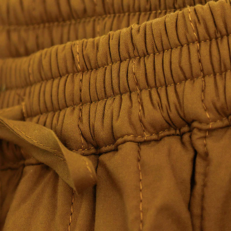Pantaloni harem da donna in cotone con tasche e design a tinta unita invernale Buddha Stones - Image 31