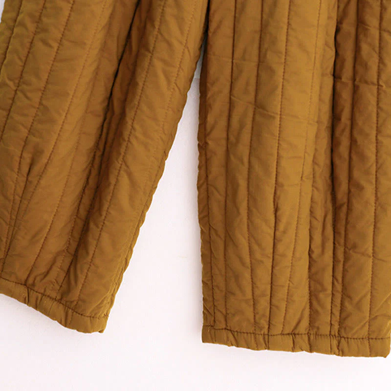Pantaloni harem da donna in cotone con tasche e design a tinta unita invernale Buddha Stones - Image 35