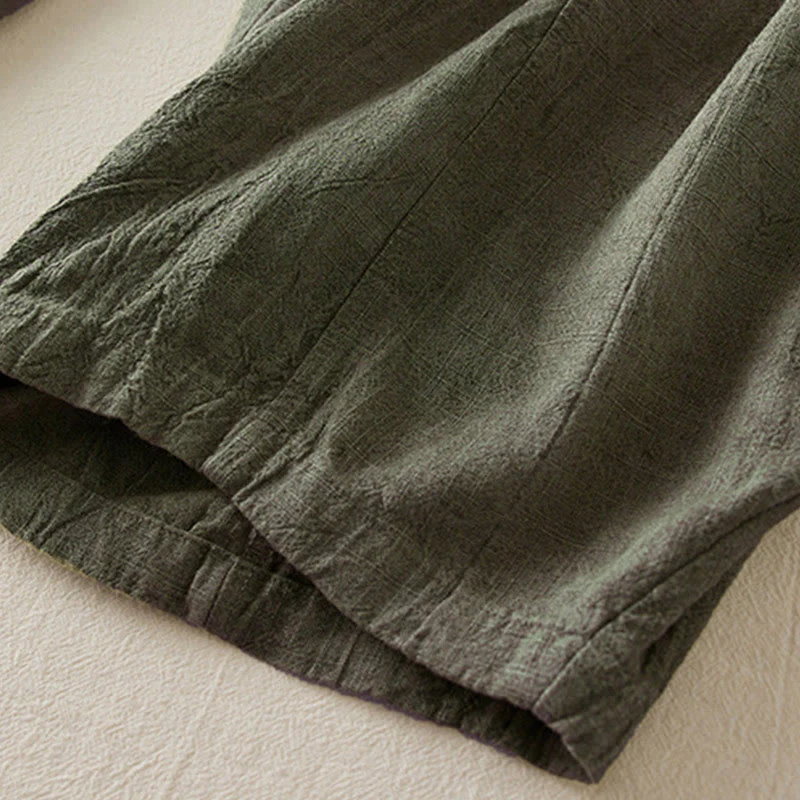 Pantaloni harem da donna in cotone con tasche, larghi e dritti, lunghezza 7-8, modello Buddha Stones - Image 13