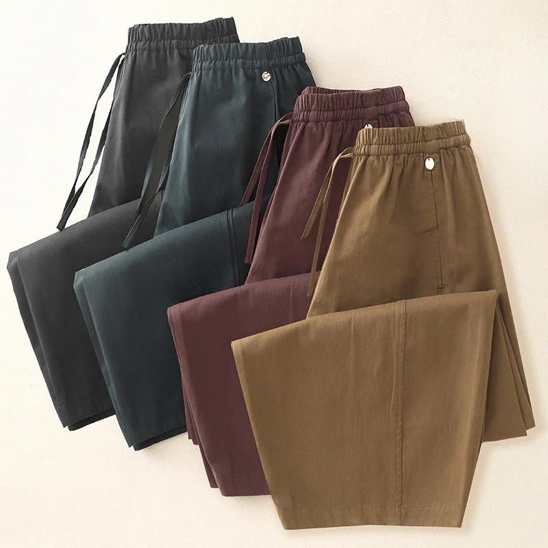 Pantaloni harem da donna in cotone con tasche, lunghezza 7-8, modello Buddha Stones - Image 24