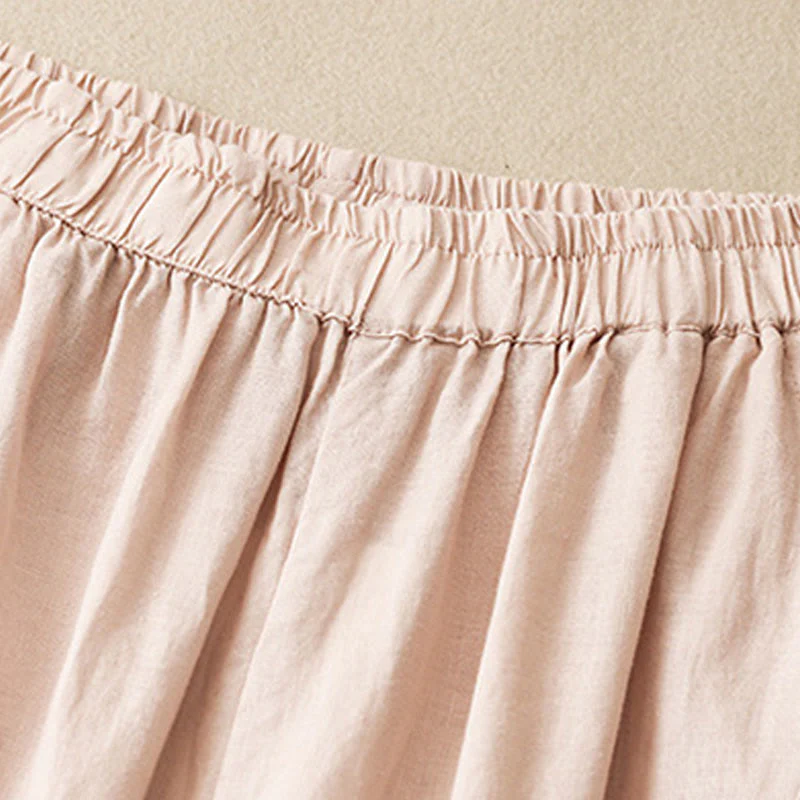 Pantaloni harem da donna in cotone e lino con tasche, modello Buddha Stones, casual e semplici, cropped - Image 27